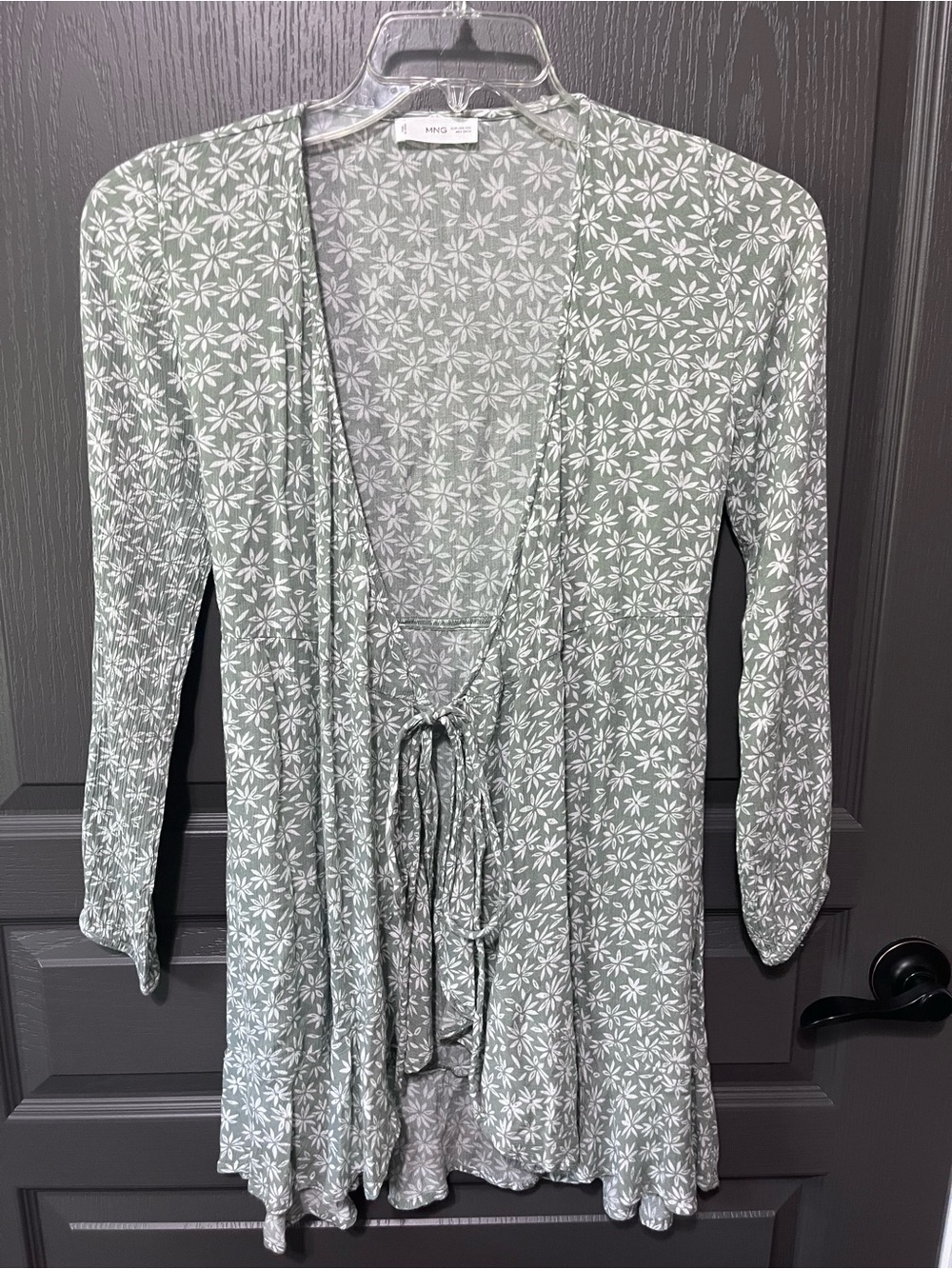 Mango Green Floral Print Blouse